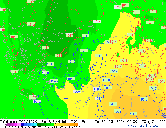 700-1000 hPa Kalınlığı ECMWF Sa 28.05.2024 06 UTC