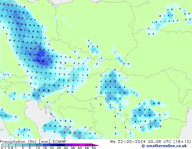 Z500/Rain (+SLP)/Z850 ECMWF Mi 22.05.2024 06 UTC