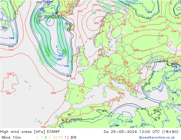 Sturmfelder ECMWF Sa 25.05.2024 12 UTC