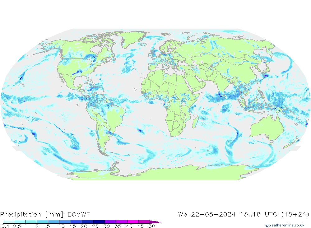 Niederschlag ECMWF Mi 22.05.2024 18 UTC