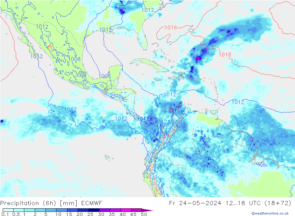Precipitação (6h) ECMWF Sex 24.05.2024 18 UTC