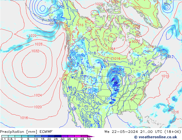 Yağış ECMWF Çar 22.05.2024 00 UTC