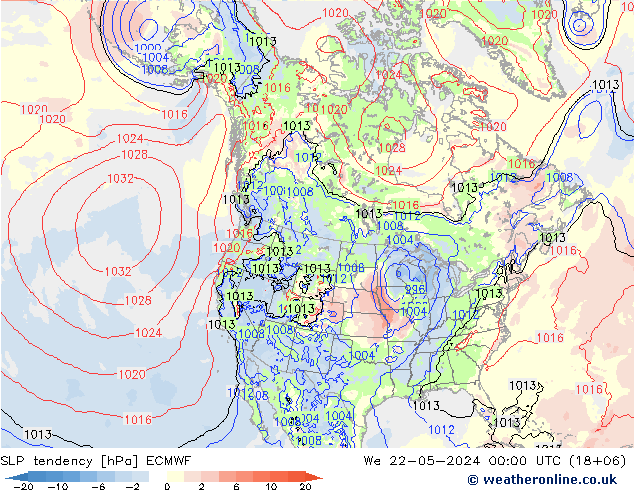 变压 ECMWF 星期三 22.05.2024 00 UTC