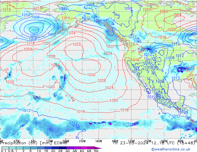 Z500/Yağmur (+YB)/Z850 ECMWF Per 23.05.2024 18 UTC