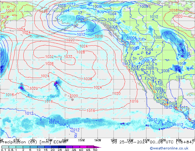 Z500/Rain (+SLP)/Z850 ECMWF sam 25.05.2024 06 UTC