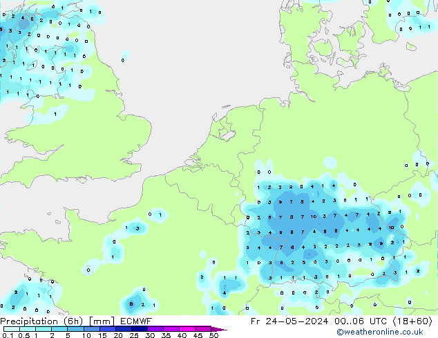 Z500/Rain (+SLP)/Z850 ECMWF Fr 24.05.2024 06 UTC