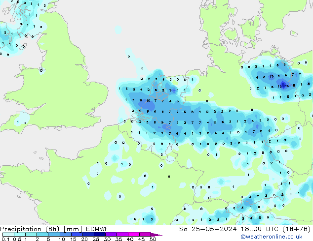 Z500/Yağmur (+YB)/Z850 ECMWF Cts 25.05.2024 00 UTC