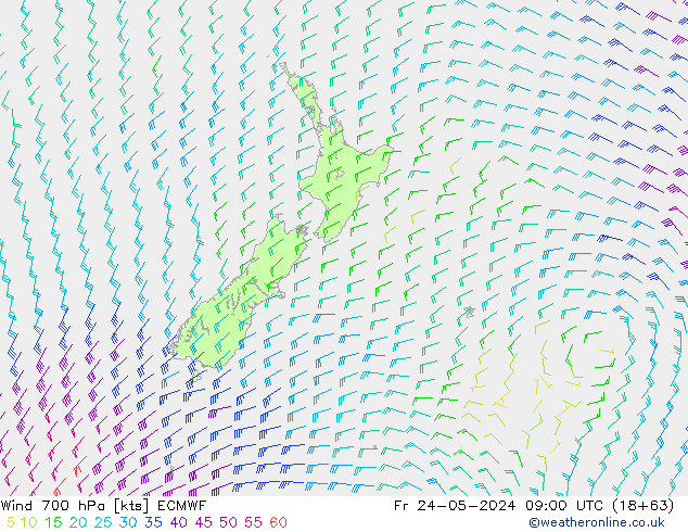 Wind 700 hPa ECMWF vr 24.05.2024 09 UTC