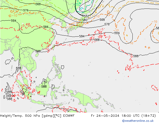 Z500/Rain (+SLP)/Z850 ECMWF  24.05.2024 18 UTC