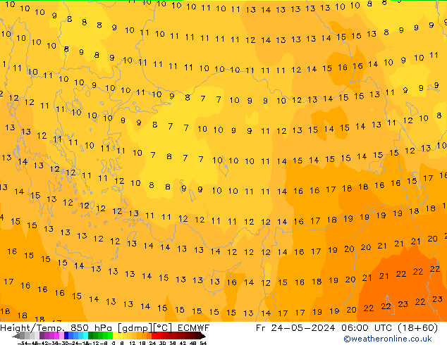 Z500/Yağmur (+YB)/Z850 ECMWF Cu 24.05.2024 06 UTC