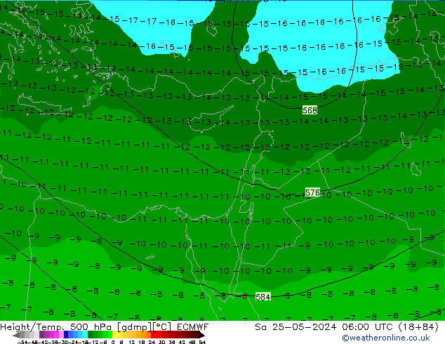 Z500/Rain (+SLP)/Z850 ECMWF sáb 25.05.2024 06 UTC