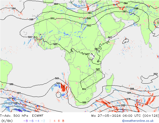 T-Adv. 500 hPa ECMWF ma 27.05.2024 06 UTC