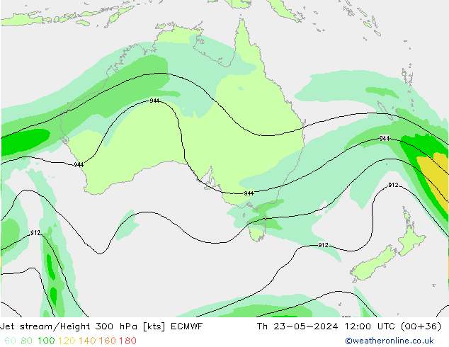 Straalstroom ECMWF do 23.05.2024 12 UTC