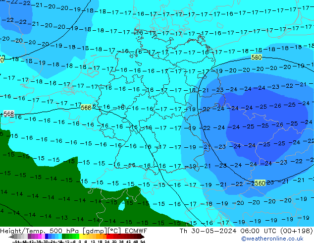 Z500/Rain (+SLP)/Z850 ECMWF ��� 30.05.2024 06 UTC