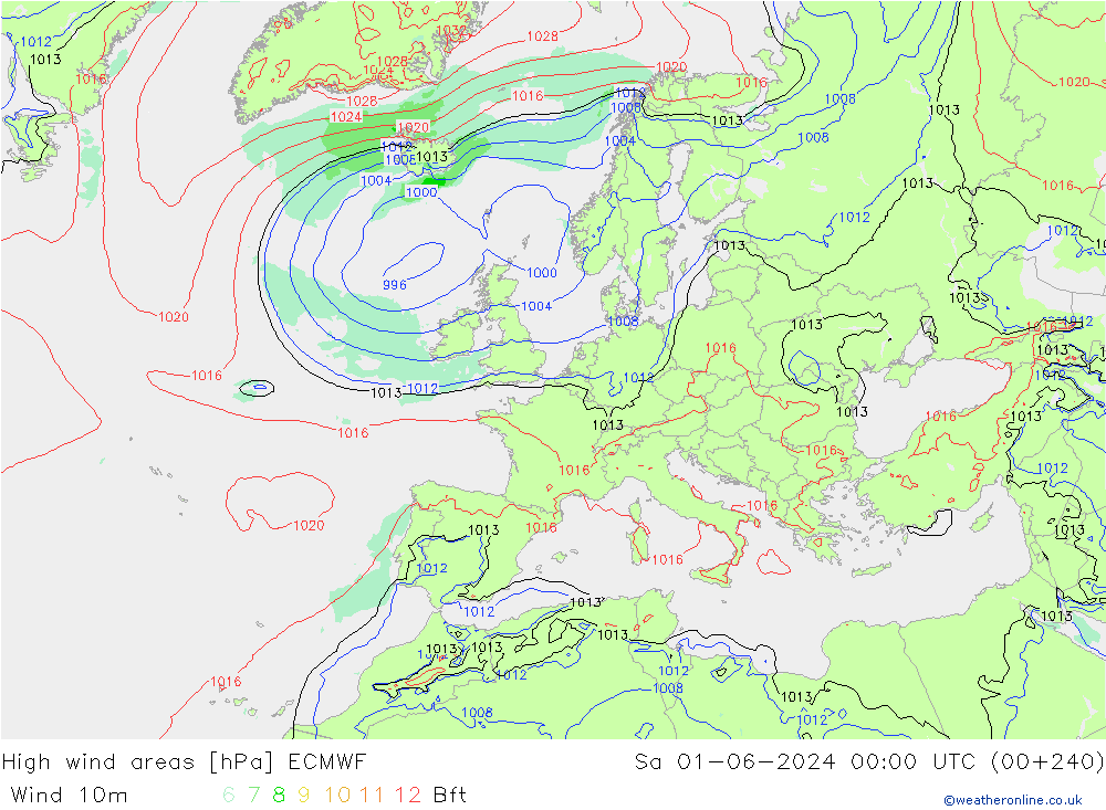 Sturmfelder ECMWF Sa 01.06.2024 00 UTC