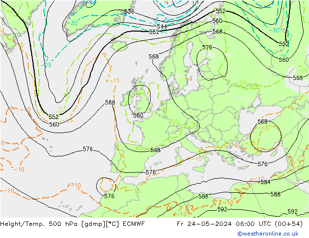 Z500/Rain (+SLP)/Z850 ECMWF pt. 24.05.2024 06 UTC