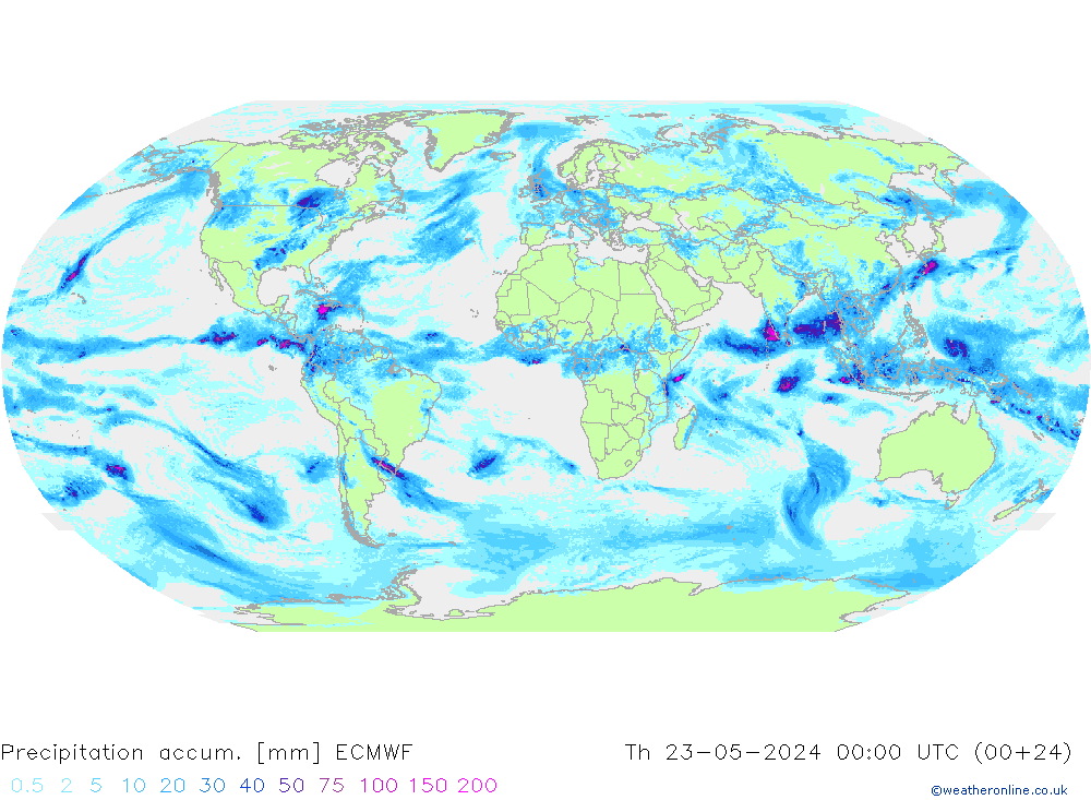 Nied. akkumuliert ECMWF Do 23.05.2024 00 UTC