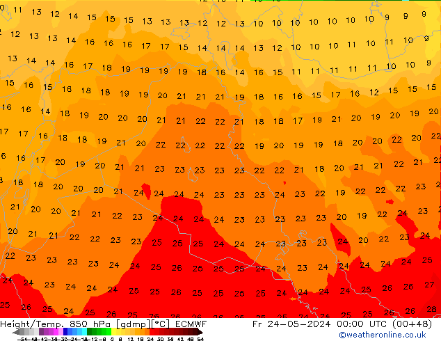 Z500/Regen(+SLP)/Z850 ECMWF vr 24.05.2024 00 UTC