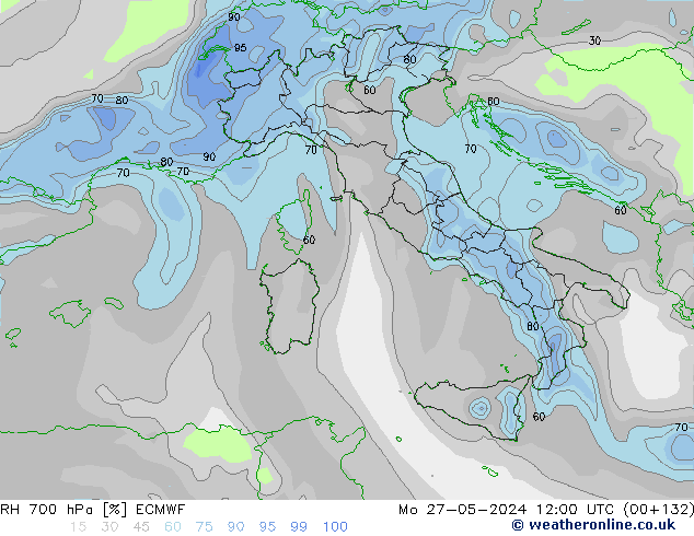 RV 700 hPa ECMWF ma 27.05.2024 12 UTC