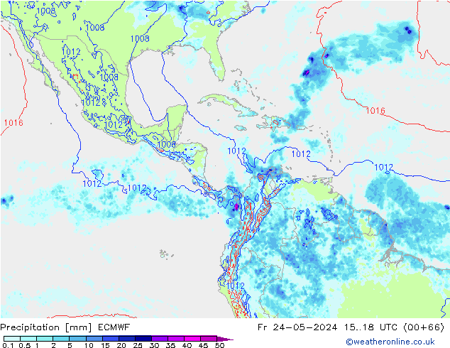 Precipitation ECMWF Fr 24.05.2024 18 UTC
