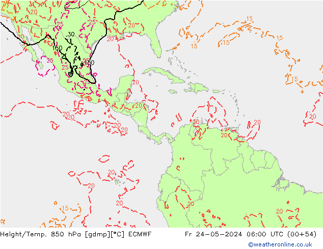 Z500/Rain (+SLP)/Z850 ECMWF пт 24.05.2024 06 UTC