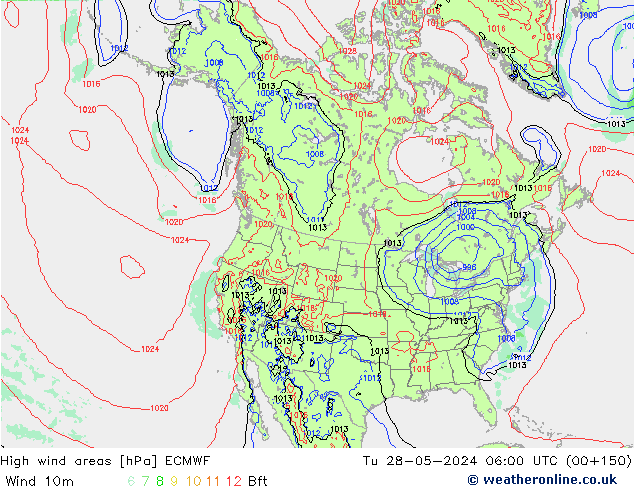 High wind areas ECMWF Ter 28.05.2024 06 UTC