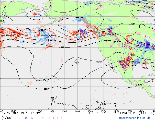 T-Adv. 500 hPa ECMWF Sa 28.05.2024 00 UTC