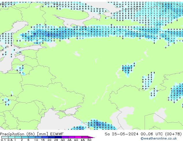 Z500/Rain (+SLP)/Z850 ECMWF  25.05.2024 06 UTC