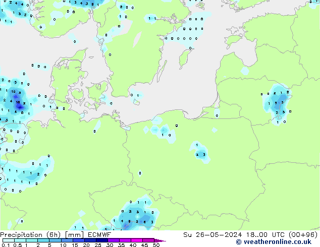 Z500/Rain (+SLP)/Z850 ECMWF dom 26.05.2024 00 UTC