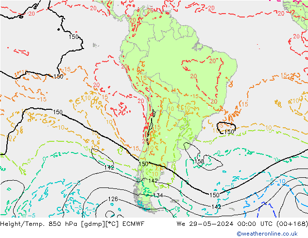 Z500/Rain (+SLP)/Z850 ECMWF Mi 29.05.2024 00 UTC