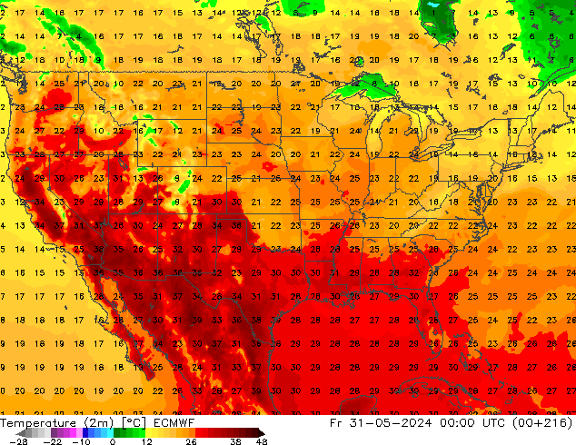     ECMWF  31.05.2024 00 UTC