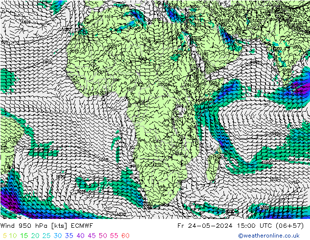Wind 950 hPa ECMWF vr 24.05.2024 15 UTC