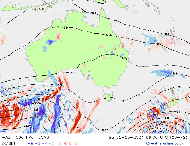 T-Adv. 500 hPa ECMWF  25.05.2024 06 UTC