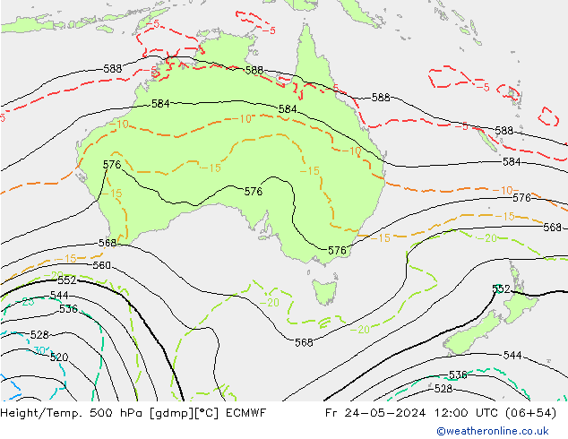 Z500/Rain (+SLP)/Z850 ECMWF Pá 24.05.2024 12 UTC
