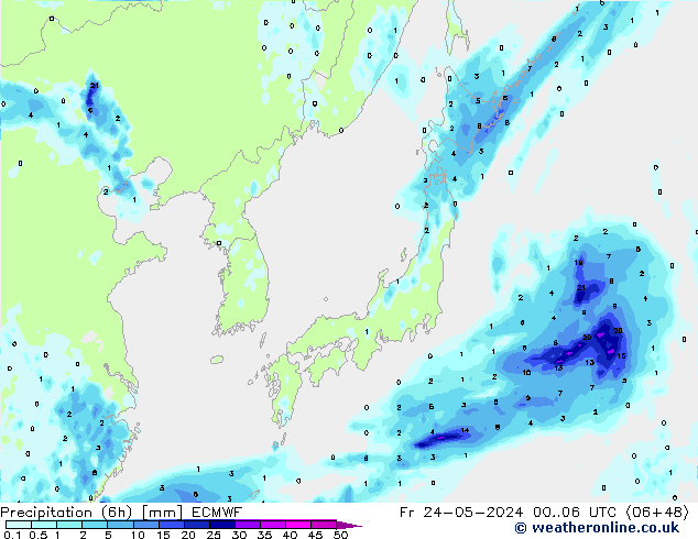 Z500/Rain (+SLP)/Z850 ECMWF Fr 24.05.2024 06 UTC