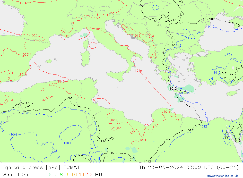 Windvelden ECMWF do 23.05.2024 03 UTC