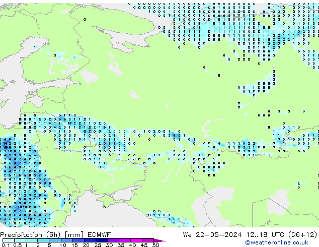 Z500/Rain (+SLP)/Z850 ECMWF Mi 22.05.2024 18 UTC