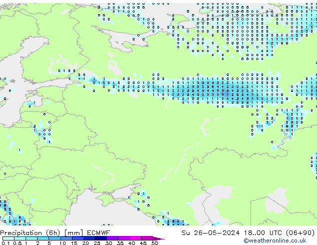 Z500/Rain (+SLP)/Z850 ECMWF dom 26.05.2024 00 UTC