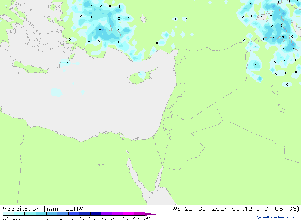 Precipitación ECMWF mié 22.05.2024 12 UTC
