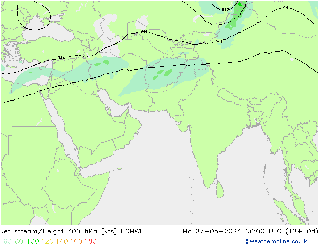 高速氣流 ECMWF 星期一 27.05.2024 00 UTC