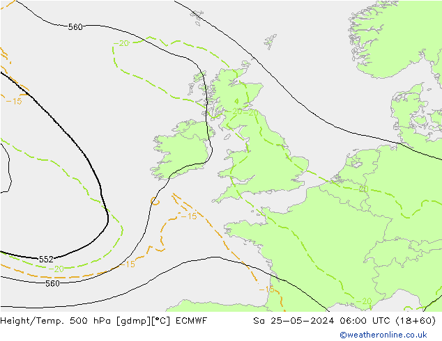 Z500/Rain (+SLP)/Z850 ECMWF  25.05.2024 06 UTC