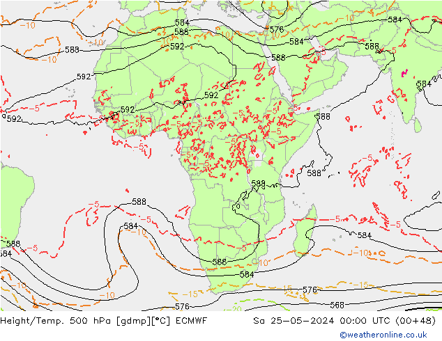 Z500/Rain (+SLP)/Z850 ECMWF So 25.05.2024 00 UTC