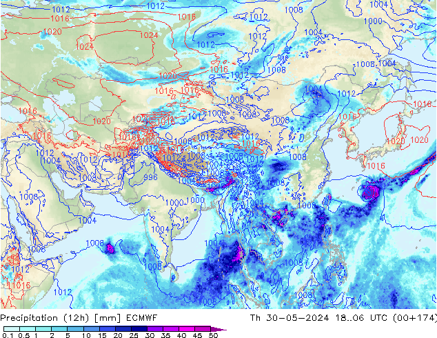 Yağış (12h) ECMWF Per 30.05.2024 06 UTC