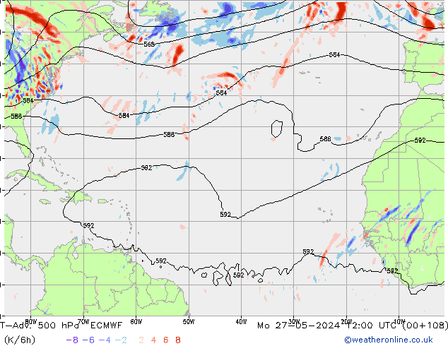 T-Adv. 500 hPa ECMWF ma 27.05.2024 12 UTC