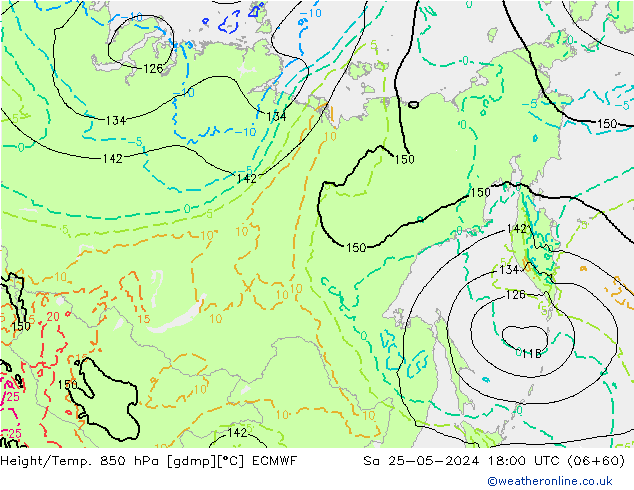 Z500/Rain (+SLP)/Z850 ECMWF So 25.05.2024 18 UTC