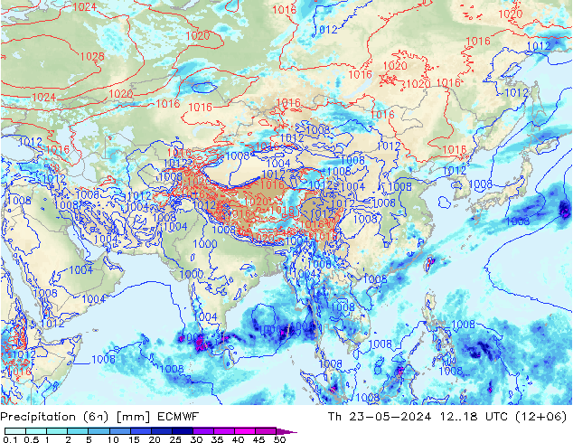 Z500/Regen(+SLP)/Z850 ECMWF do 23.05.2024 18 UTC