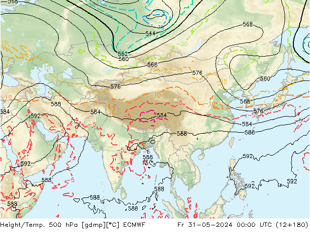 Z500/Rain (+SLP)/Z850 ECMWF pt. 31.05.2024 00 UTC