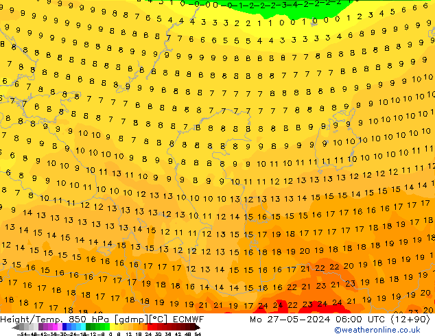 Z500/Rain (+SLP)/Z850 ECMWF lun 27.05.2024 06 UTC