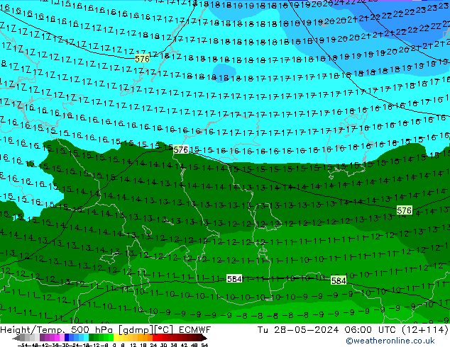 Z500/Rain (+SLP)/Z850 ECMWF Tu 28.05.2024 06 UTC