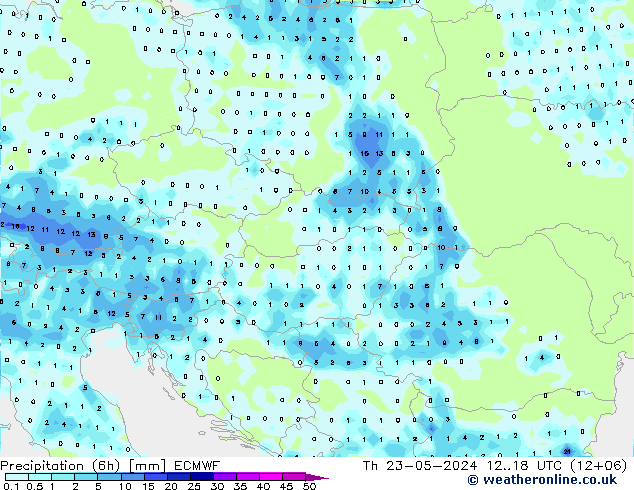 Z500/Rain (+SLP)/Z850 ECMWF czw. 23.05.2024 18 UTC